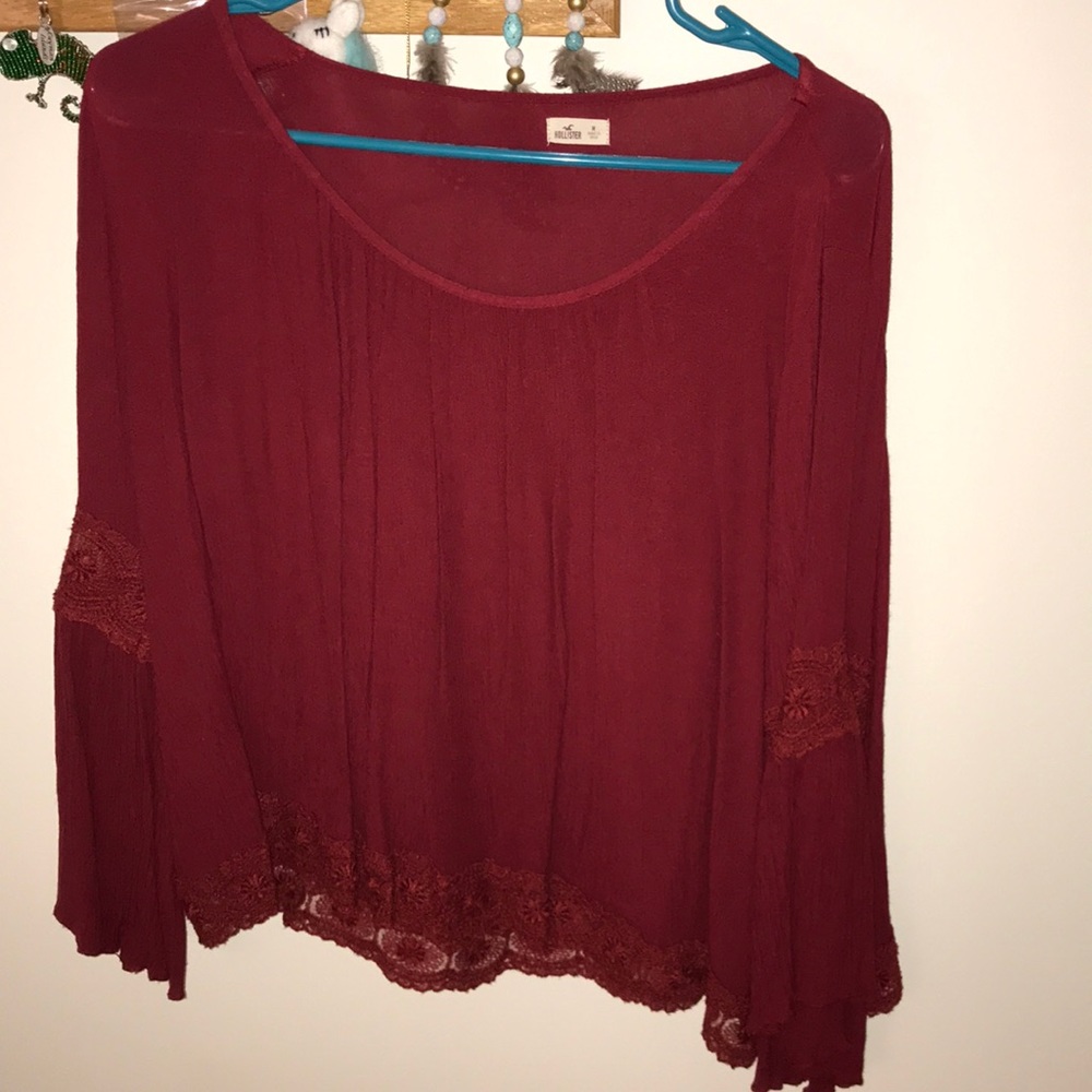 Bell bottom long sleeve blouse